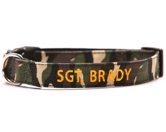 Custom Apocalypse Growl Dog Collar Personalized Embroidery