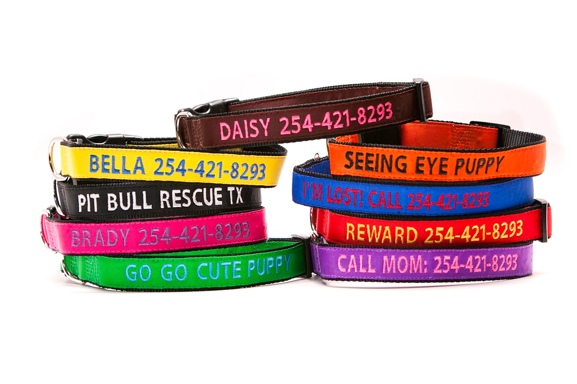 Personalize Dog Collar Custom Made Embroider With Name and Etsy