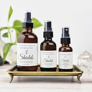 Aromatherapy for Natural Wellness Support, 5 Shields, Thieves Type, Essential Oils, Room Spray