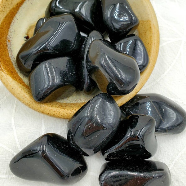 Black Tourmaline, Extra Large Tumbled Stones, Ethically Sourced, Crystals for Protection, Empath Protection Crystal, Reiki Energy Healing