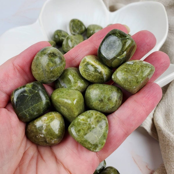 Idocrase Vesuvianite for Protection, Courage, Heart Chakra | Reiki Energy Healing | High Vibration, Ethically Sourced Crystals & Stones