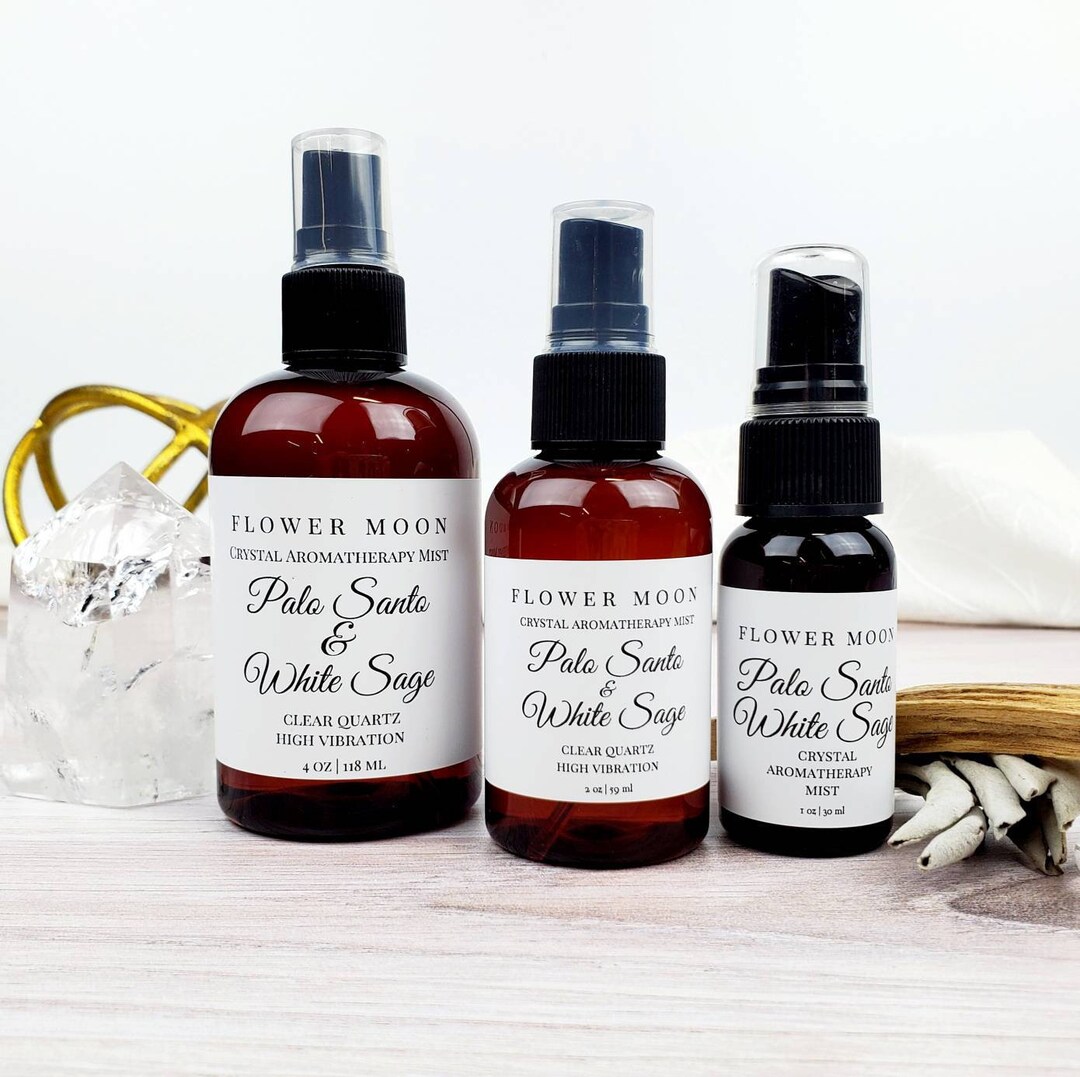 Palo Santo & White Sage Energy Clearing Room Spray Crystal Etsy