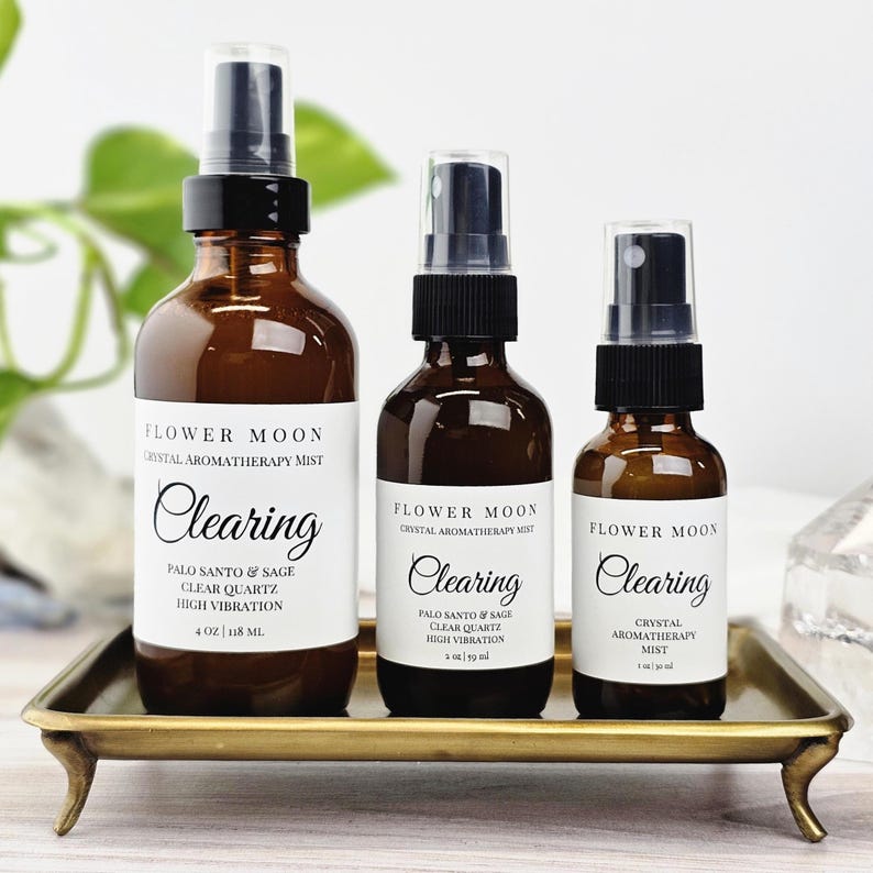 Energy Clearing, Aromatherapy with Palo Santo & Sage, Crystal Infused Room Spray, Reiki, Meditation, Yoga, Positive Energy, New Home Gift image 5
