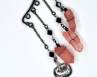 Pumpkin Spice - oormanchet | Handgemaakte dobbelstenen sieraden | Fantasieoormanchet| Renfaire-sieraden