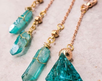 Schat van de zee - oormanchet | Handgemaakte dobbelstenen sieraden | Fantasieoormanchet| Renfaire-sieraden