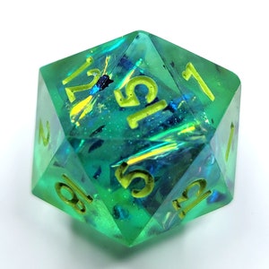 Mermaid Pool- Single D20 D&D Dice | Hand-crafted Dungeons and Dragons Dice