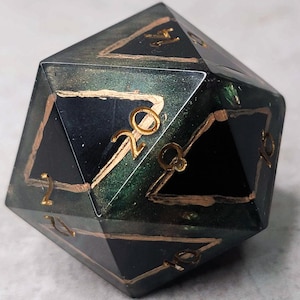 Single CHONK 40mm D20 D&D Dice | Hand crafted Dungeons and Dragons Dice
