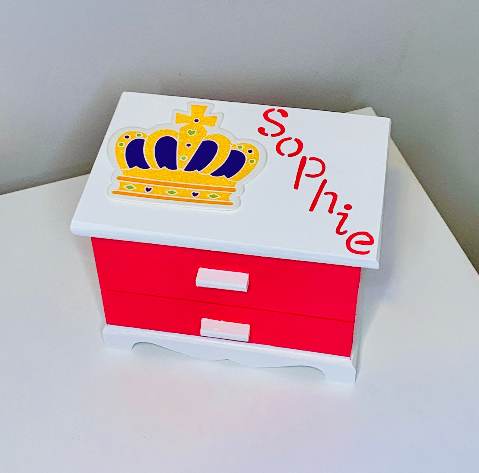 Princess jewelry box crown jewelry box girls jewelry box Etsy