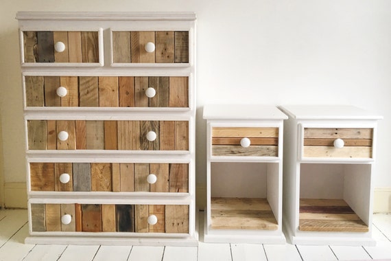 Handmade Chest Of Drawers Bedside Table Set Etsy