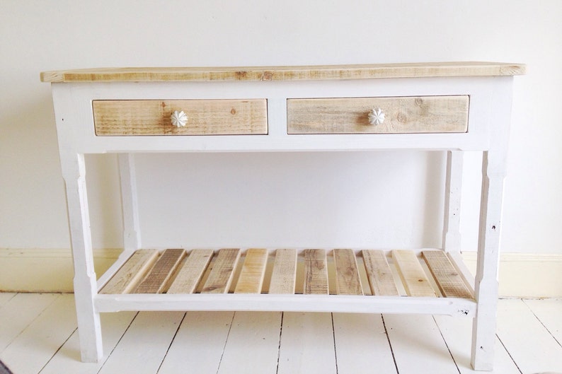 Modern Rustic Handmade Console Table/sideboard 2 Drawers Etsy UK