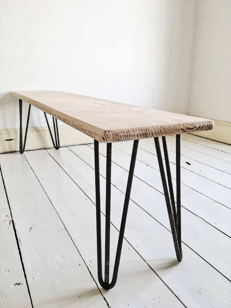 Rustic Industrial Hairpin Leg Bench/console Table Etsy UK
