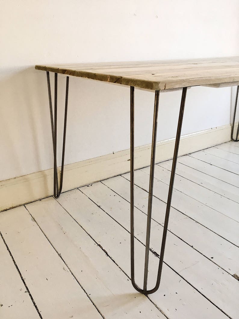 Rustic Industrial Hairpin Leg Dining Table Etsy