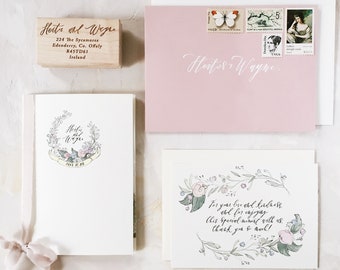 Illustrated Wedding Invitation Booklet | Custom Hand Drawn Stationery Suite for Weddings & Special Events