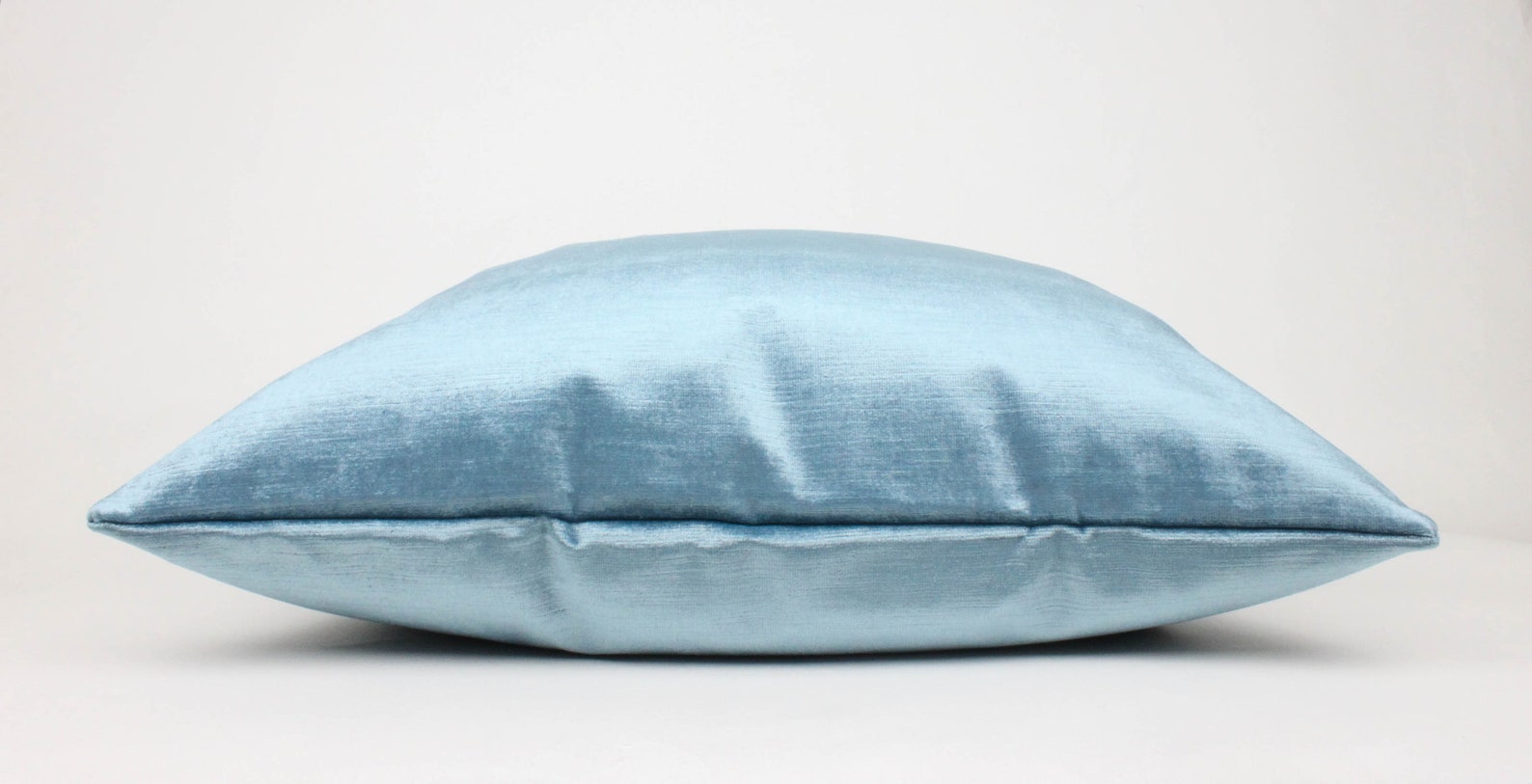 Light Blue Velvet Pillow Cover Etsy