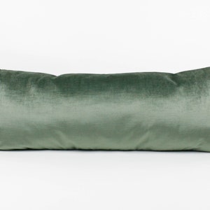Light Green / Olive / Sage / Moss Velvet Lumbar Pillow Cover. Extra long Sizes Available