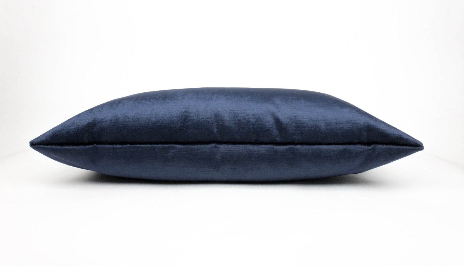 Dark Blue Velvet Lumbar Pillow Cover Etsy
