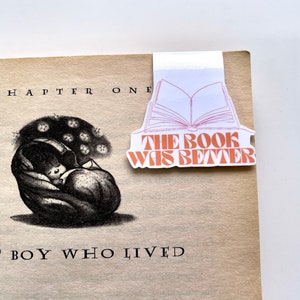 The Book Was Better | Magnetic Bookmark | Page Marker | Planner Bookmark | Bookish Gift | Bookstagram Booktok