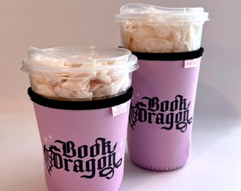 Book Dragon Iced or Hot Beverage Coffee Drink Sleeve