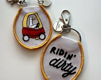 Ridin' Dirty Goose Keychain/ Bag Charm