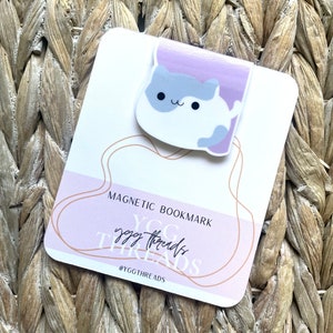 Tubby Cat Magnetic Bookmark Page Marker Planner Bookmark Bookish Gift Bookstagram Booktok image 1