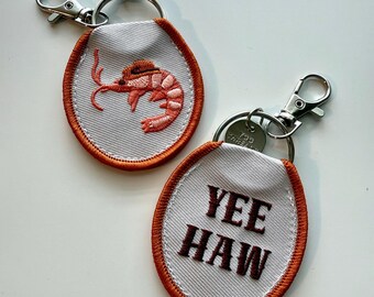 Yee Haw Cowboy Shrimp Keychain/ Bag Charm