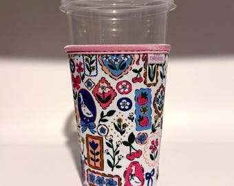 Coquette Goose Iced or Hot Beverage Coffee Drink Sleeve - Medium 22-24oz