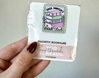 Page Sniffers Book Club Bookmark | Magnetic Bookmark | Page Marker | Planner Bookmark | Bookish Gift | Bookstagram Booktok