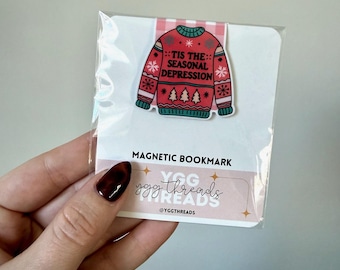 Seasonal Depression Sweater Bookmark | Magnetic Bookmark | Page Marker | Planner Bookmark | Bookish Gift | Bookstagram Booktok