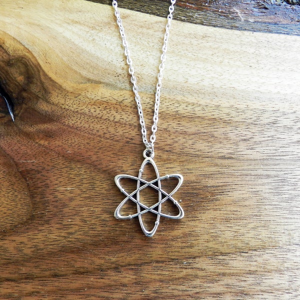 Atom Necklace, Science Necklace, Chemistry Necklace, Birthday Gift, Gift for Her, Novelty Necklaces, Nerd Necklaces, Geek Necklaces, Atom