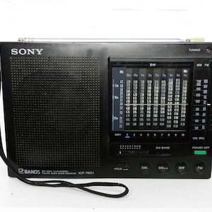 Vintage Sony ICF-7601 Multi-band Radio: 12-band Worldwide Receiver