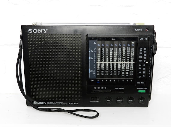 Vintage Sony ICF-7601 Multi-band Radio: 12-band Worldwide Receiver