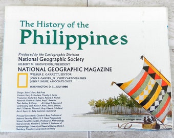 Mapa histórico de Filipinas de la revista National Geographic de 1986