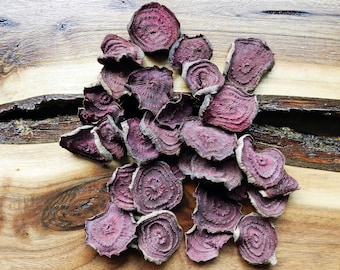 Rodajas de remolacha roja deshidratada orgánica: aperitivo vegano y guarnición