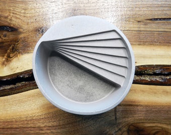 Mini maceta de hormigón con forma de escalera: maceta para suculentas, regalo de oficina