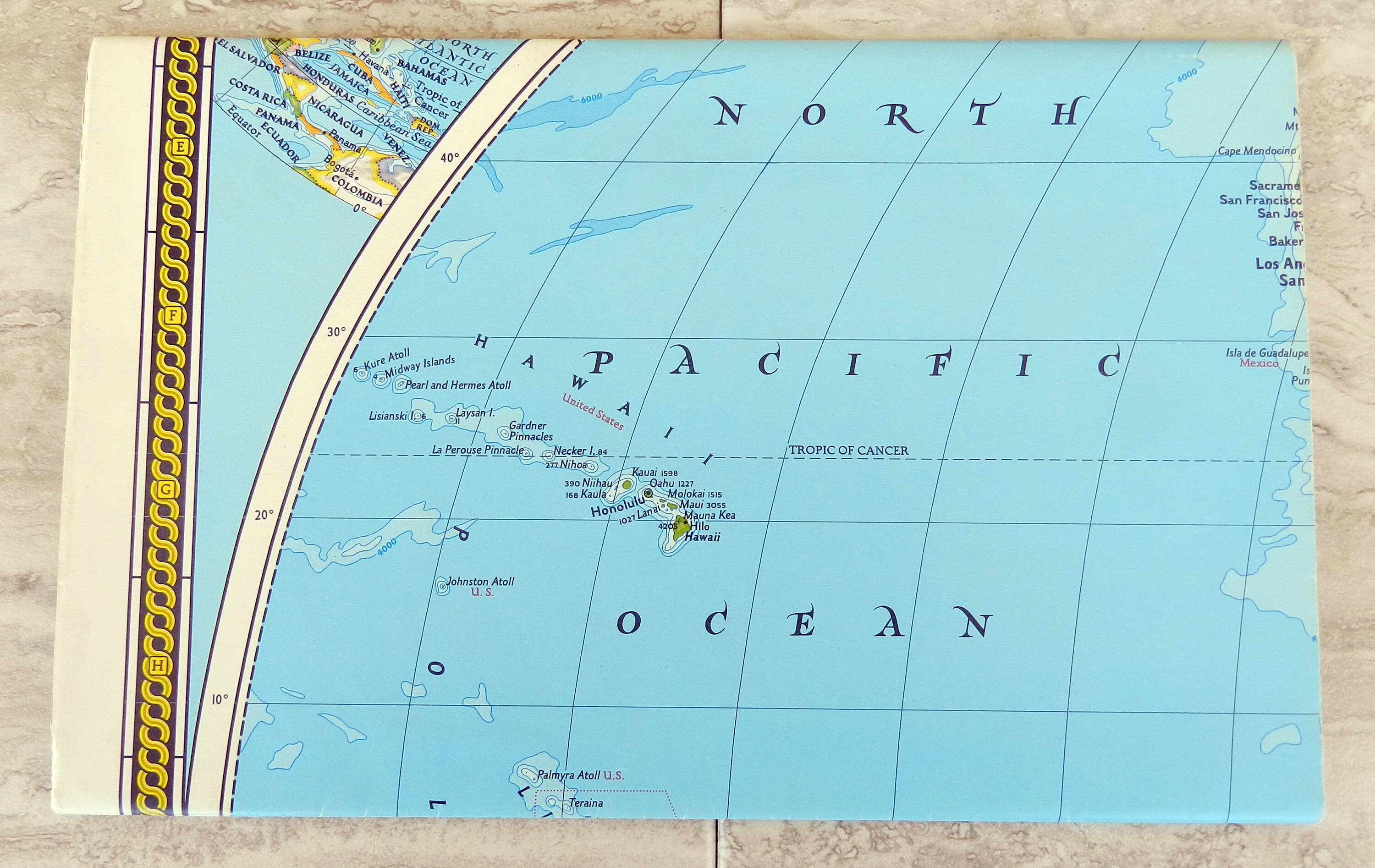 Vintage 1988 National Geographic Magazine Map of Endangered Etsy