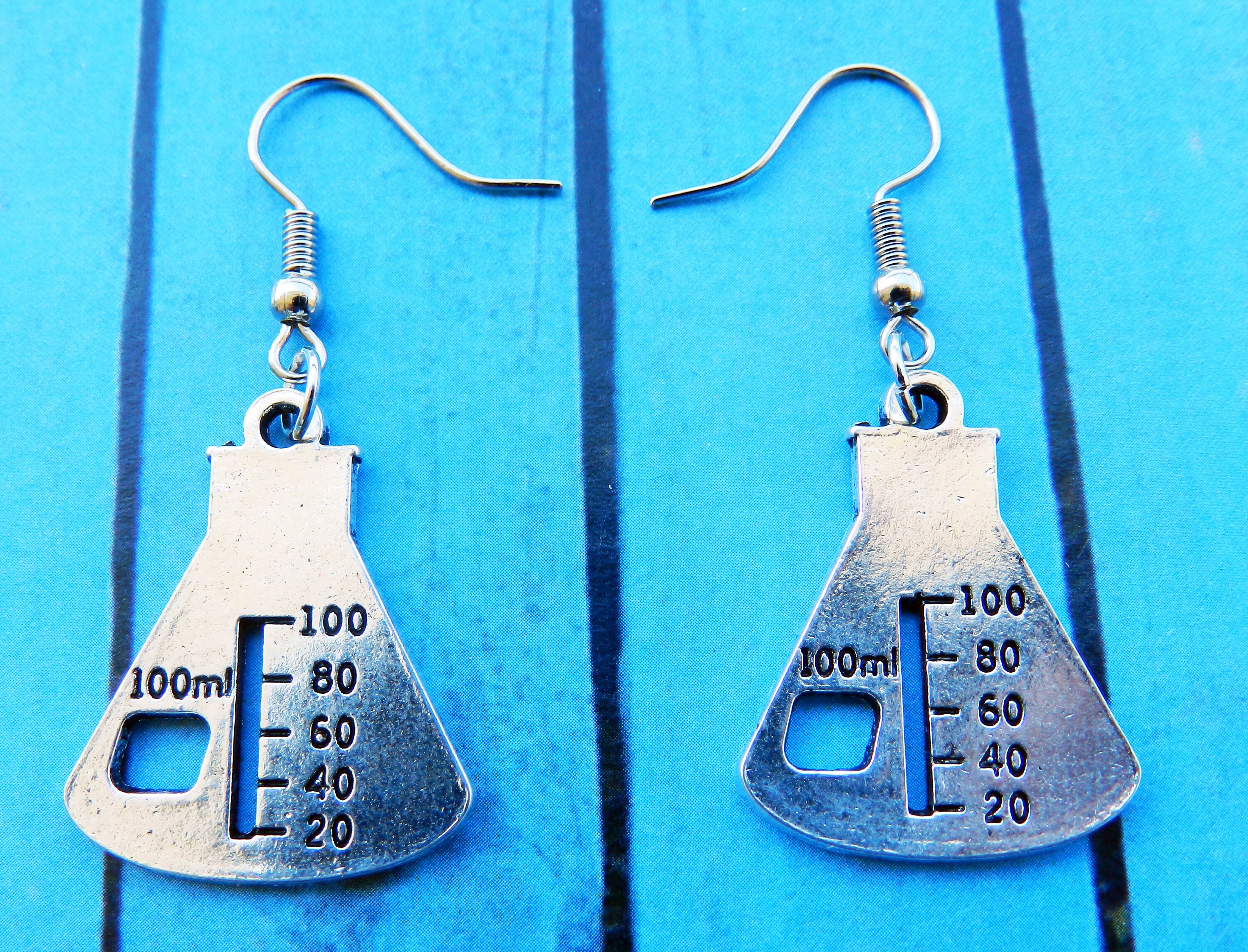 Lab Measuring Cup Earrings Beaker Earrings Science Earrings Etsy