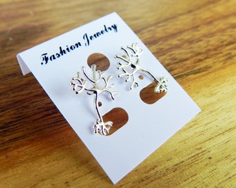 Pendientes Neuron: Pendientes científicos de plata y cobre