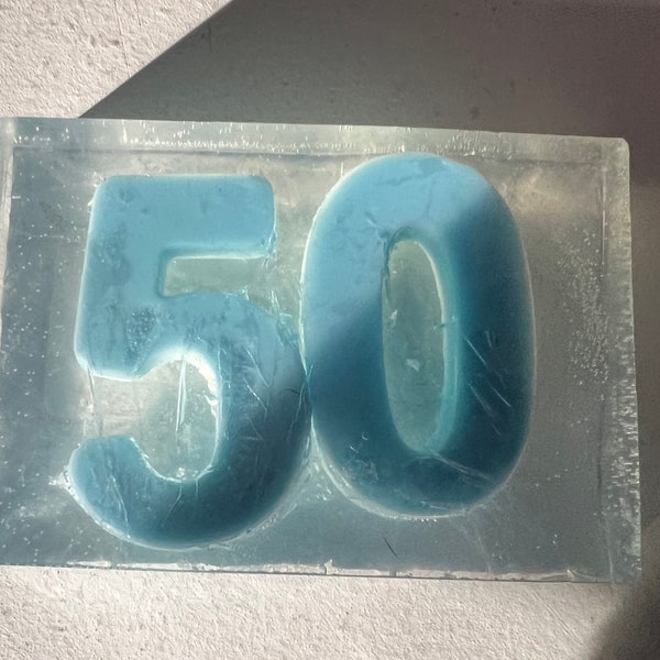 Number or Letter Soap Bar Clear Say It  With Soap  great Party Favor