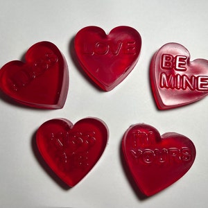 Heart Soaps Dia dos Namorados Love Hearts 5 Bar Soap Set 2 onças cada barra
