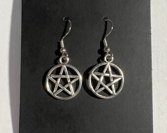 Wicca style Pentagram  earrings 3 styles