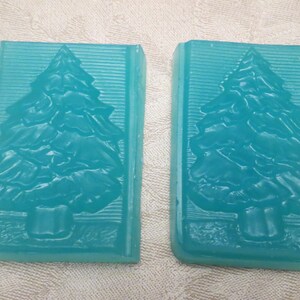 Christmas  Soap  2 bar set Happy Holidays or Christmas tree bar