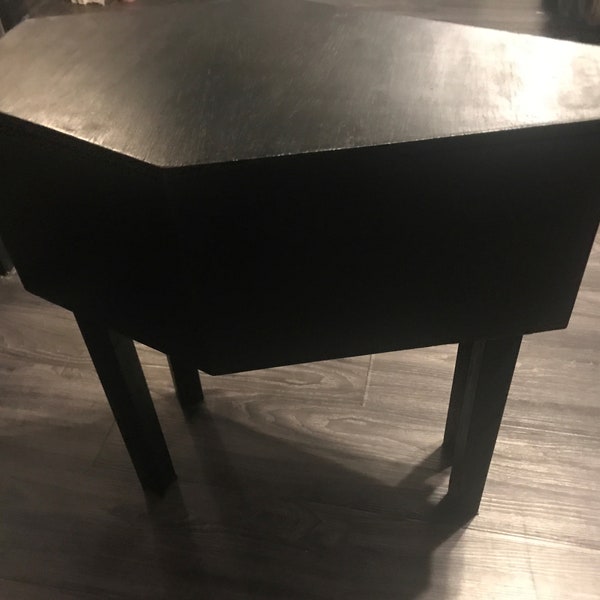 Coffin Table with storage solid wood table Dracula style  Gothic end table