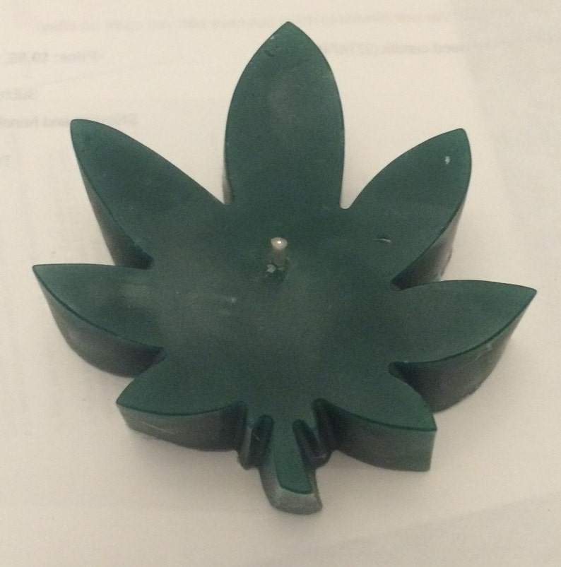 Weed Pot Leaf Marijuana Shaped Candle Etsy