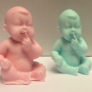 Jabones para baby shower, paquete de 12 envueltos individualmente, también opción para etiqueta personalizada, ideal para revelación de género o baby shower.