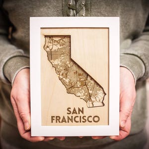 State & City Framed Art