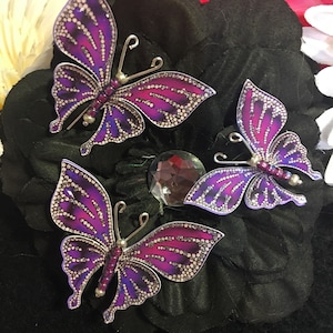 Améthyste Ange Papier Papillons Violet Argent Verre Corps Papillons DarlingArtByValeri Scrapbooking Embellissements Mini Albums Carterie