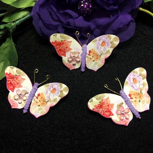 Aquarelle Merveille Lavande Perles Corps Papillons DarlingArtByValeri Papillon Scrapbooking Embellishments Mini Albums Carte Making Hawaii