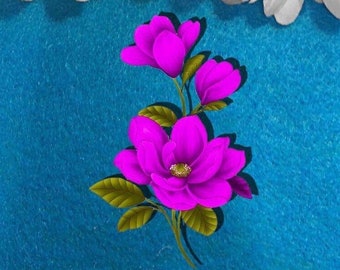 Anemone 2D Chipboard Flowers Greeting card Chip board Junk journal Scrapbooking Darling Art mini album