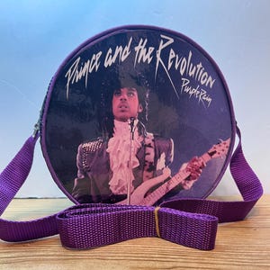 Prince Purple Rain 45 Schallplatten Geldbörse Handgefertigtes Leder Handtasche Langer Riemen Einzigartiges Geschenk DarlingArtbyValeri Auf Bestellung