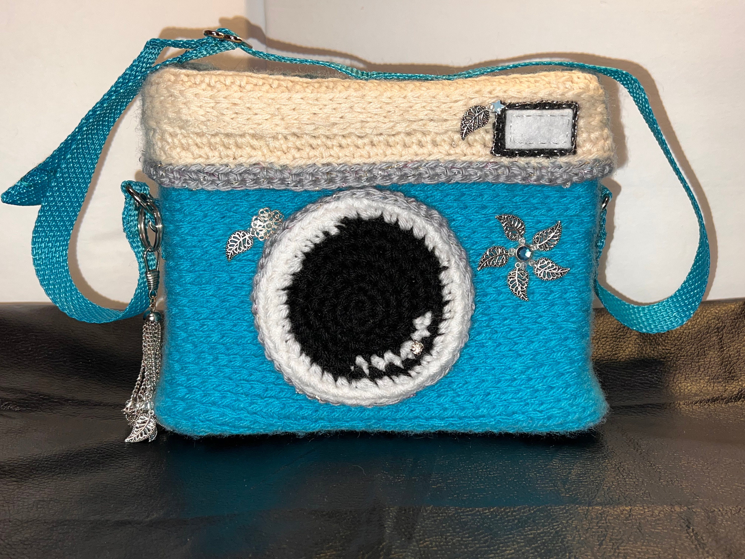 Crochet camera hotsell bag
